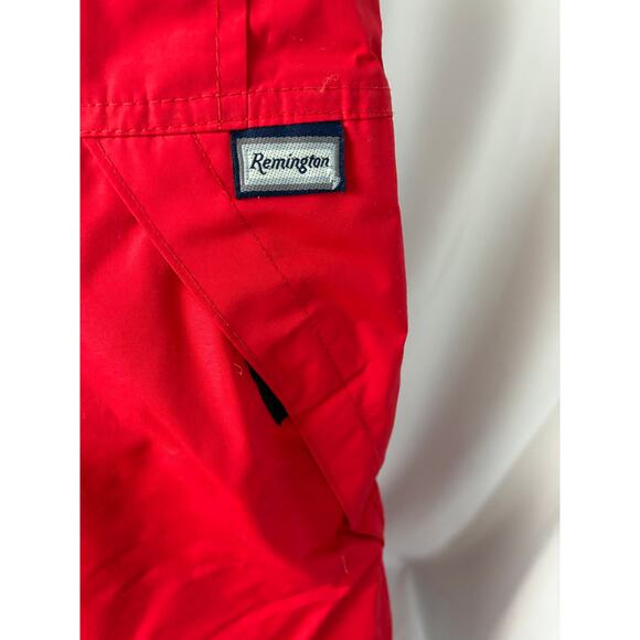 Vintage Remington Overalls Mens Large Red Hunting Fishing Stretch Adjustable USA - Picture 4 of 10